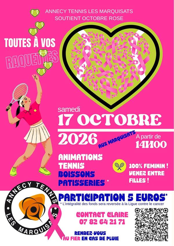 octobre rose TENNIS